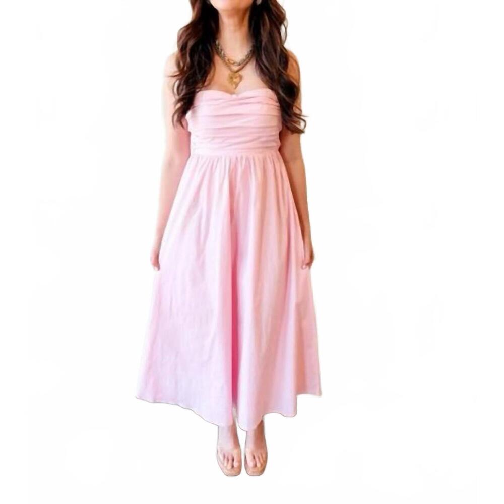 NEW NEEDII garden midi dress in blush pink